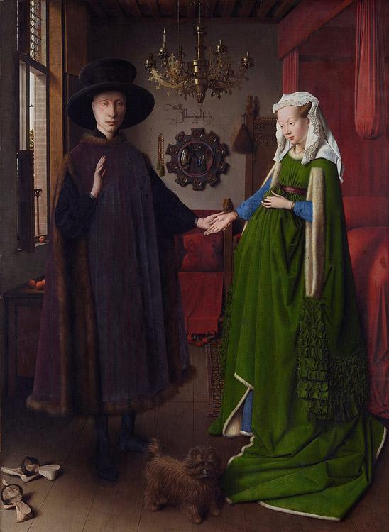 Jan Van Eyck Giovanni Arnolfini and His wife Giovanna Cenami (mk08) oil painting image